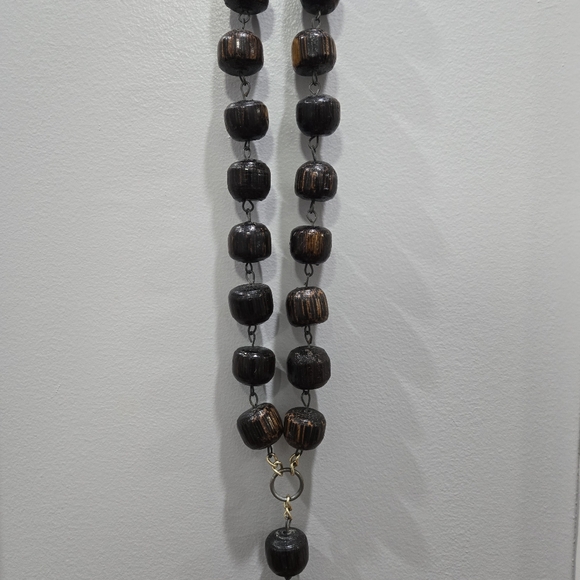 Oversized Vintage Wall Hanging Wooden Catholic Rosary - Picture 6 of 9